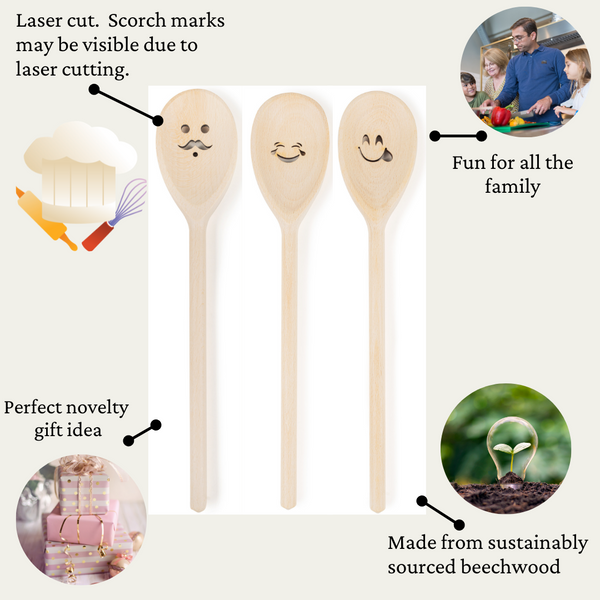 Emoji Wooden Spoon Set