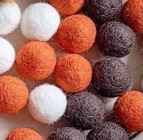 Christmas Colours Felt Balls