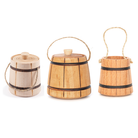 Mini Wooden Buckets and Barrels