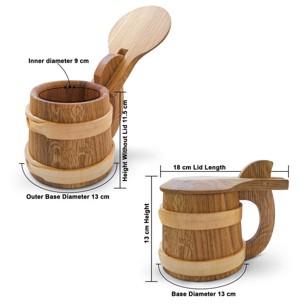 Oak Mug Viking Tankard | 100% OAK