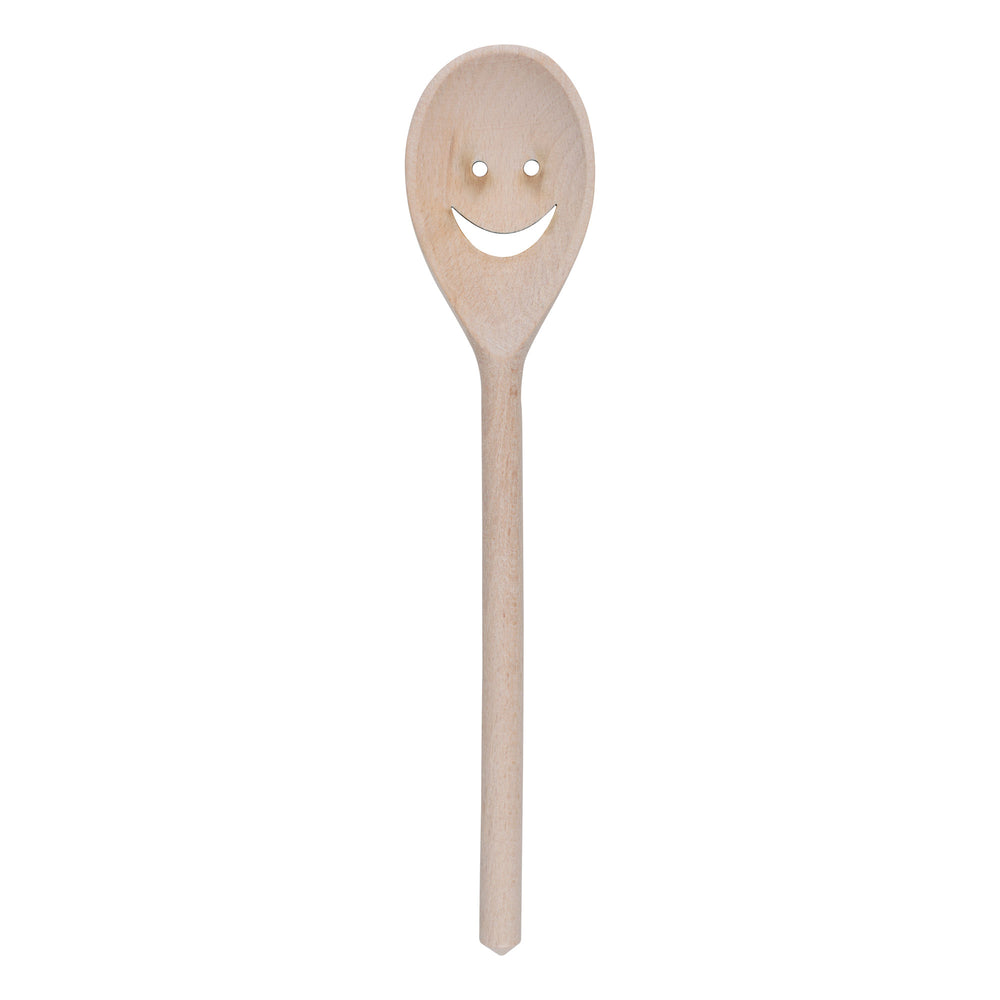 Wooden Happy Face Smiling Spoon