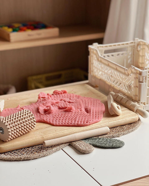 Playdough Wooden Rolling Pin - Spiked / Textured