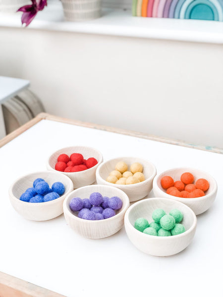 Rainbow Colours Felt Balls
